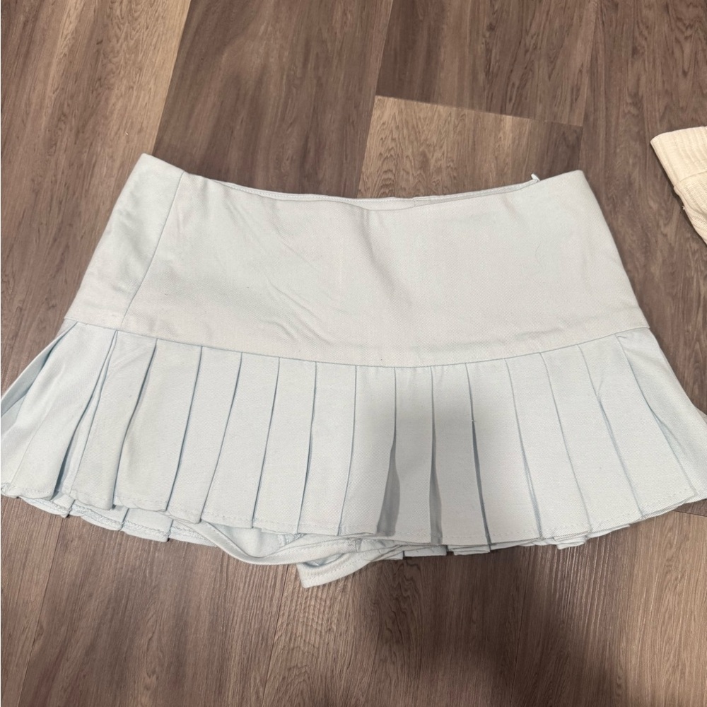 NWOT Light Blue Pleated Skirt